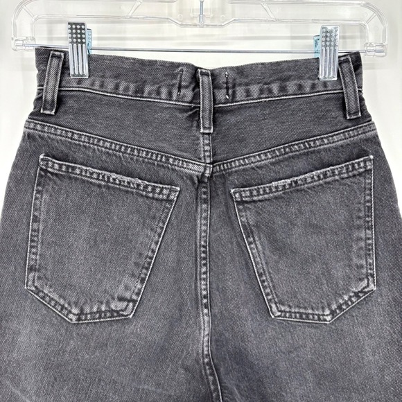 AGOLDE 90s Pinch Waist Ultra High Rise Bermuda Shorts Sz 23 Black Jorts Denim - Picture 8 of 13